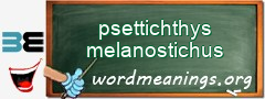 WordMeaning blackboard for psettichthys melanostichus